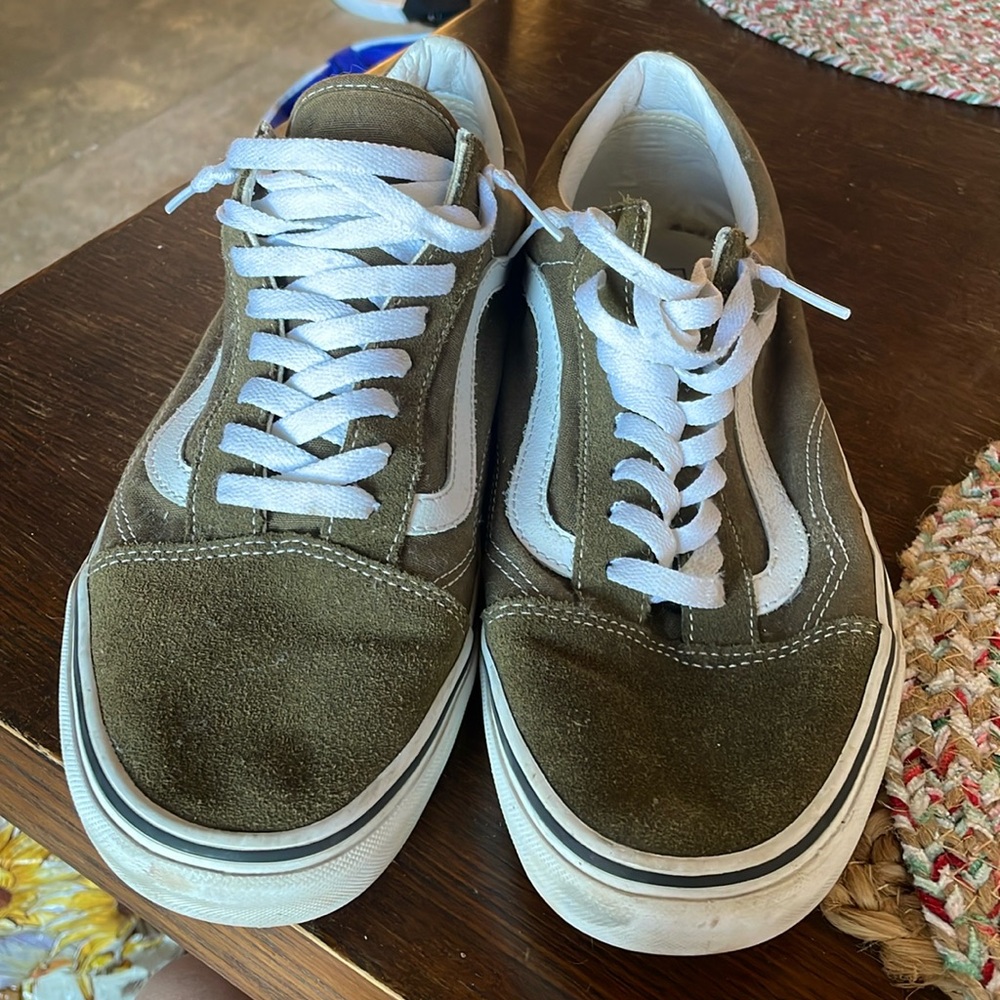 Olive Green Old Skool Vans Men’s Size 11